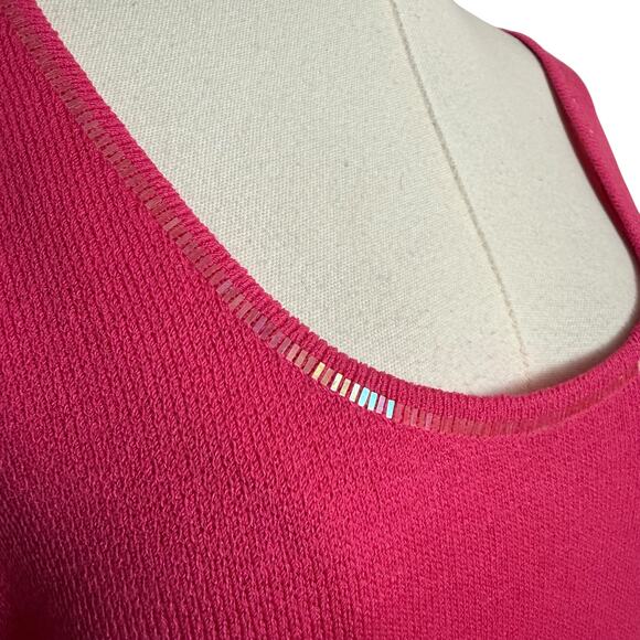St. John Evening By Marie Gray Pink Knit Dress Size 4 Luxury Santana Knit - Picture 8 of 10